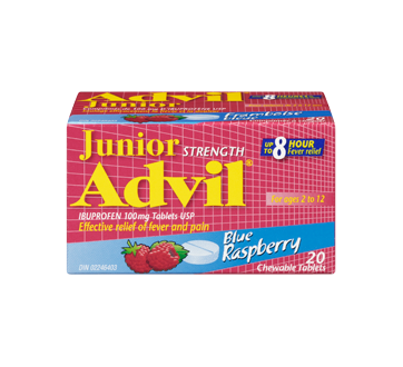 Image 3 of product Advil - Advil Junior Chewable Tablet, 20 units, Blue Raspberry