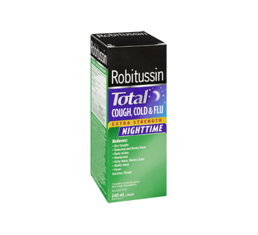 Image 2 of product Robitussin - Robitussin Syrup Total Cough Cold & Flu Extra Strength Nightime, 240 ml
