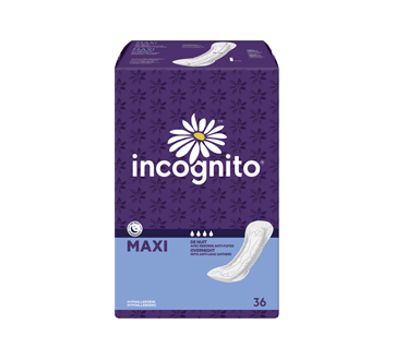 Image of product Incognito - Maxi Pads, 36 units, Overnight