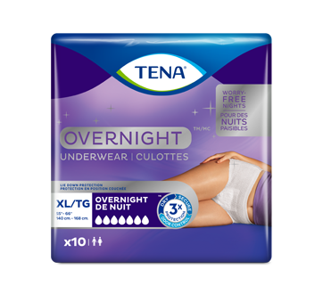 Image 1 of product Tena - Overnight Incontinence Underwear Absorbency, 10 units, Extra Large