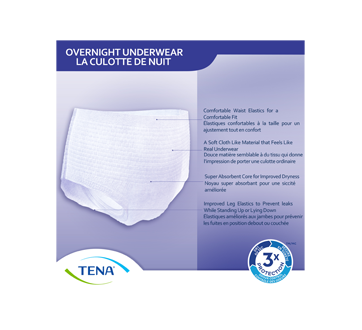 Overnight Incontinence Underwear Absorbency, Extra Large, 10 units – Tena :  Incontinence