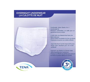 Image 5 of product Tena - Overnight Incontinence Underwear Absorbency, 11 units, Large
