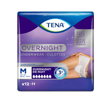 Overnight Incontinence Underwear Absorbency, Medium, 12 units – Tena :  Incontinence