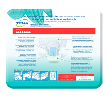 Image 4 of product Tena - Proskin Unisex Incontinence Briefs, 14 units, Medium