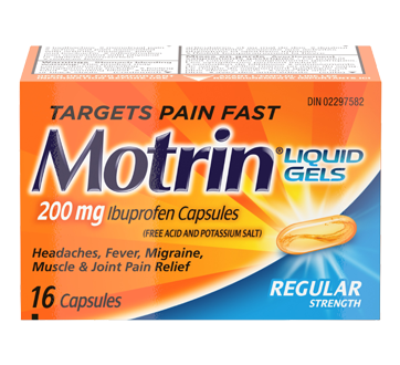 Image of product Motrin - Liquid Gels 200 mg, Regular Strength, 16 units