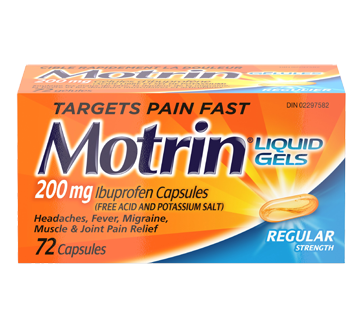 Image of product Motrin - Liquid Gels 200 mg, Regular Strength, 72 units