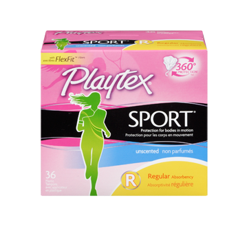 Image 3 of product Playtex - Sport Plastic Tampons, 36 units, Unscented Regular