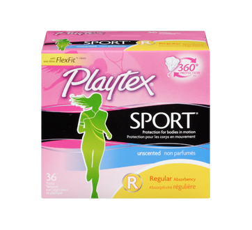 Sport Plastic Tampons, 36 units, Unscented Regular – Playtex : Tampon