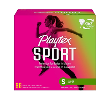 Sport Plastic Tampons, 36 units, Unscented Super