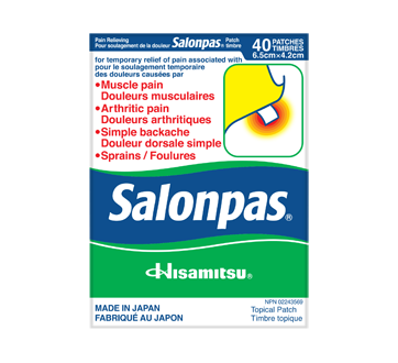 Salonpas Pain Relieving Patch, 40 units – Hisamitsu : Cream, liquid