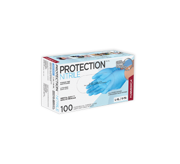 Protection Nitrile Gloves, 100 units, Large - X-Large Blue