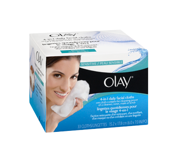 Image 2 of product Olay - 4-in-1 Daily Facial Cloths, 33 units, Sensitive Skin