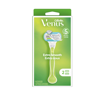 Image 1 of product Gillette - Venus Extra Smooth Green Women's Razor Handle + Blade Refills, 1 unit
