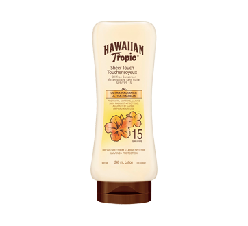 Sheer Touch Ultra Radiance Sunscreen Lotion, SPF 15, 240 ml – Hawaiian  Tropic : Sunscreen