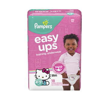 Easy Ups Training Underwear for Girls, Size 6, 4T-5T, 18 units – Pampers :  Training pants