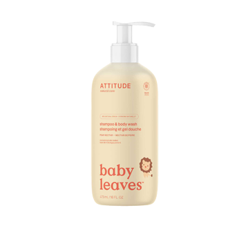 Baby Leaves 2-In-1 Natural Shampoo and Body Wash, 473 ml, Pear Nectar