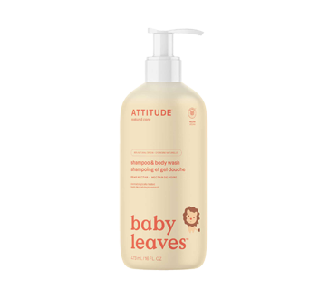 Baby Leaves 2-In-1 Natural Shampoo and Body Wash, 473 ml, Pear Nectar
