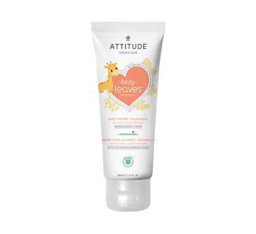 Image 1 of product Attitude - Baby Leaves Natural Soothing Body Cream, 200 ml, Calendula
