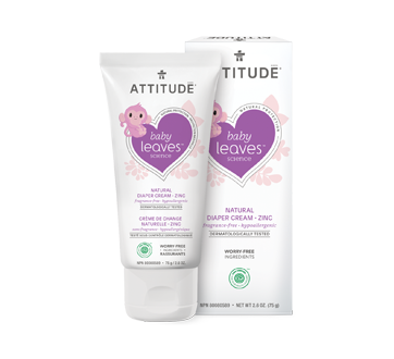 Image of product Attitude - Baby Leaves Natural Baby Diaper Cream, 75 g, Fragrance-free