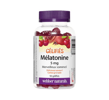 Image of product Webber Naturals - Melatonin Gummies 5 mg, Cherry Pomegranate, 90 units