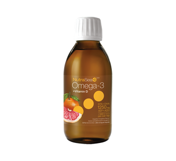 Image of product NutraSea - Liquid Omega-3 + Vitamin D, 200 ml, Grapefruit Tangerine