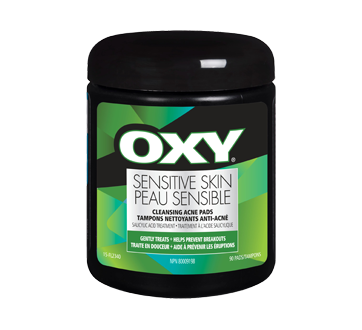 Image of product Oxy - Sensitive Skin Cleansing Acne Pads with Salicylic Acid, 90 units