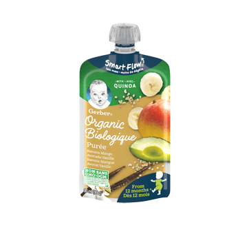 Image of product Gerber - Organic puree, 99 g, Banana Mango Avocado Vanilla