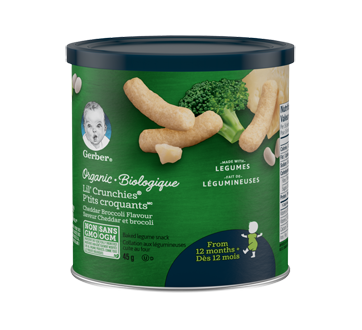 Organic Lil' Crunchies, 45 g, Cheddar Broccoli Flavour 