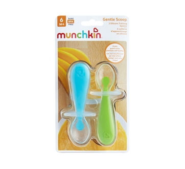 Munchkin Training Spoons, Silicone, Gentle Scoop - 2 spoons