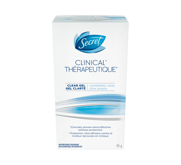 Secret Clinical Antiperspirant and Deodorant Clear Gel, 45 g, Completely Clean