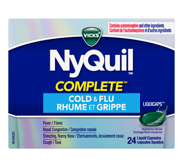 Image of product Vicks - NyQuil Complete Liquicaps Cold & Flu, 24 units