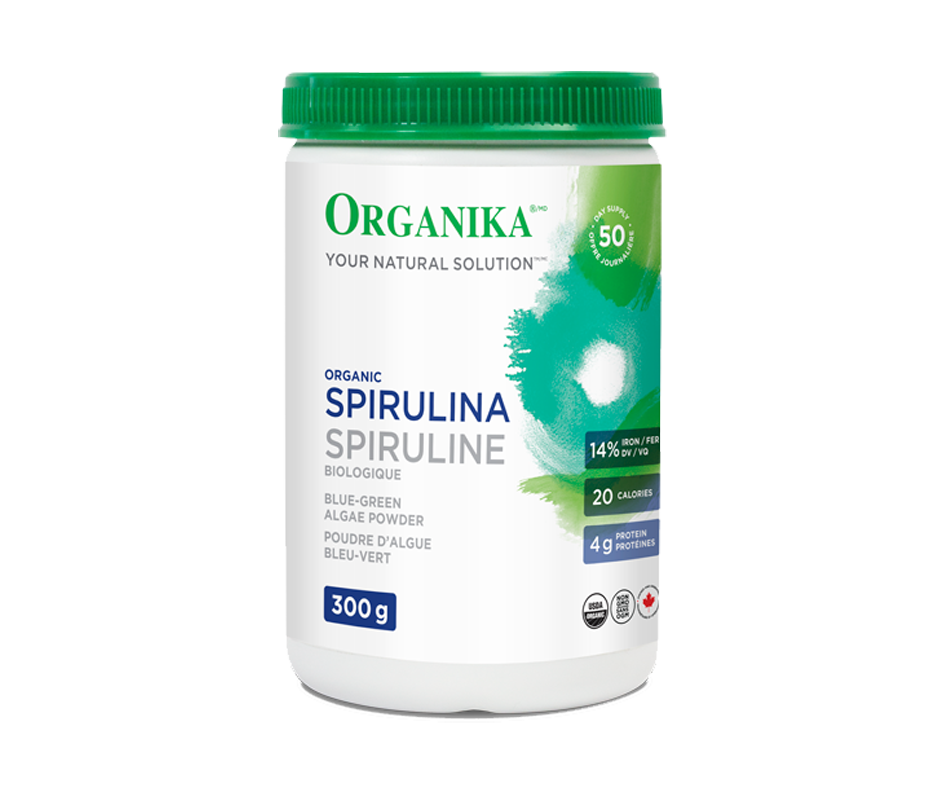 Spirulina Organic BlueGreen Algae Powder, 300 g ORGANIKA Wellness