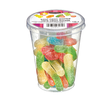 Image of product Selection - Sour Neon Worms, 125 g