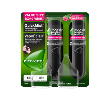 Image of product Nicorette - QuickMist Nicotine Spray 1 mg, 2 units, Cool Baie