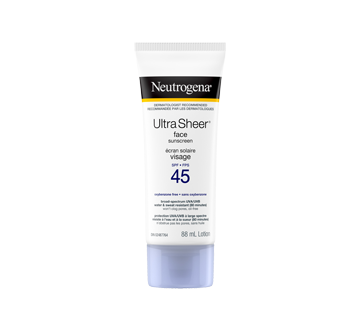 Ultra Sheer Face Sunscreen SPF 45, 88 ml