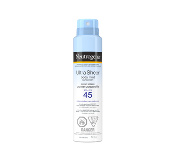 Image of product Neutrogena - Ultra Sheer Body Mist Sunscreen SPF 45, 141 g
