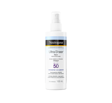 Ultra Sheer Face Mist Sunscreen SPF 50, 100 ml