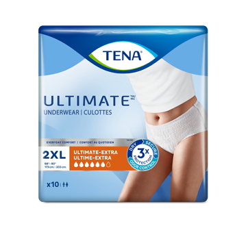 Unisex Incontinence Underwear Ultimate Absorbency, 10 units, Extra Extra Large