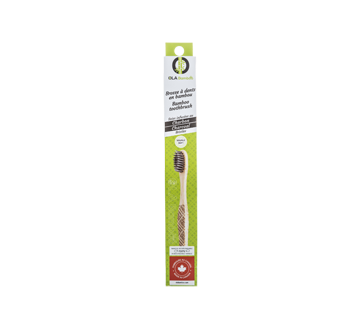 Image 1 of product OLA Bamboo - Adult Toothbrush charcoal bristles, 1 unit