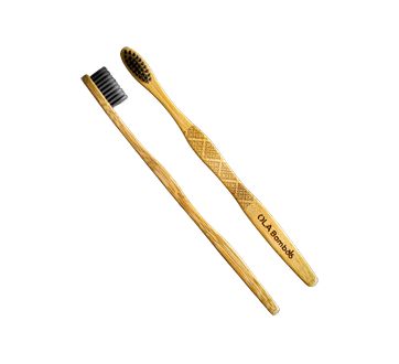 Image 2 of product OLA Bamboo - Adult Toothbrush charcoal bristles, 1 unit