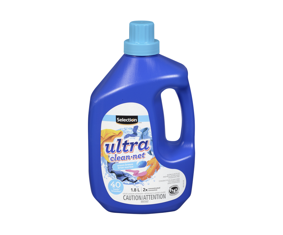 Ultra Liquid Laundry Detergent, Ocean Breeze, 1.8 L Selection