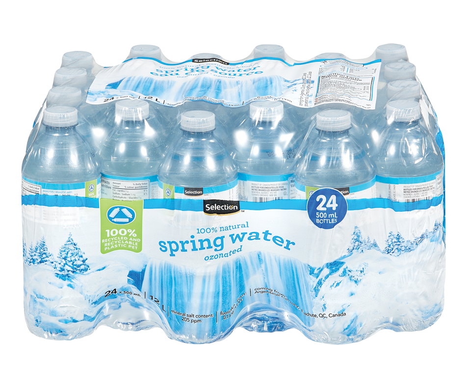 100 Natural Spring Water Ozonated, 24 X 500 ml Selection Natural