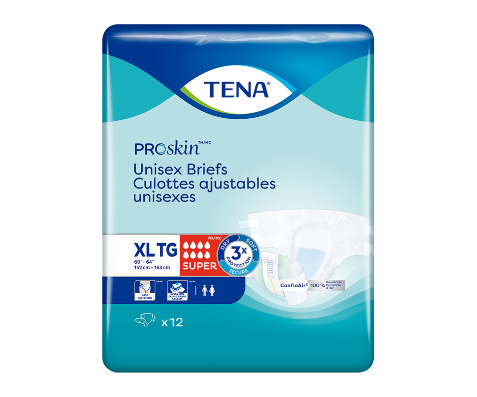 Incontinence Briefs Super Absorbency, 12 units, Extra ...