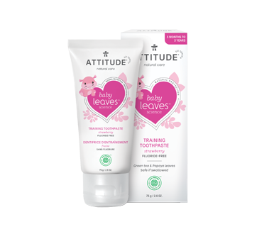 Image of product Attitude - Baby Leaves Fluoride Free Gel Toothpaste, Strawberry