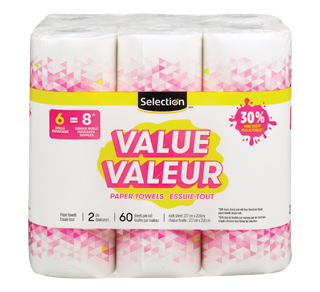 Value Paper Towels, 6 units