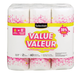 Value Paper Towels, 6 units