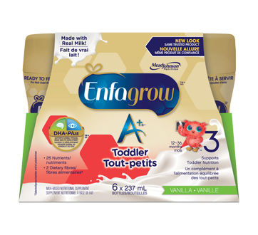 Image of product Enfagrow A+ - A+ Toddler Nutritional Drink Ready to Drink Bottles, Vanilla, 6 units