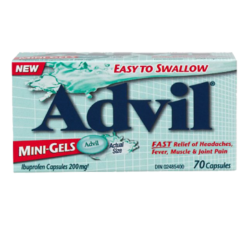 Image of product Advil - Ibuprofen Capsules Mini-Gels, 70 units