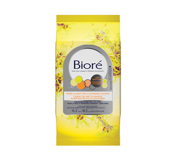 Image 1 of product Bioré - Pore Clarifying Cleansing Cloths with Witch Hazel, 30 units