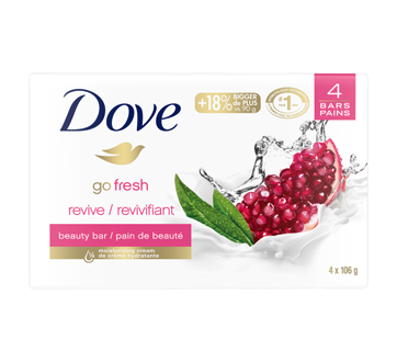 Image of product Dove - Pomegranate and Lemon Verbena Beauty Bar Revive, 4 units